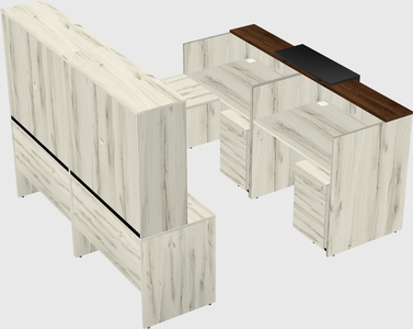 Shared one sided u-shaped reception desk