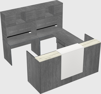Shared one sided u-shaped reception desk