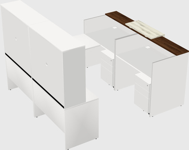 Shared one sided u-shaped reception desk