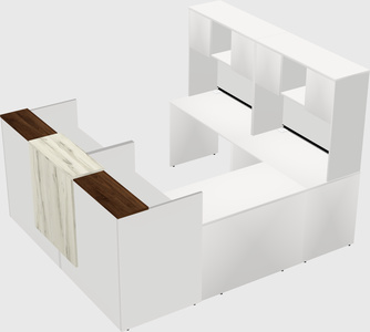 Shared one sided u-shaped reception desk