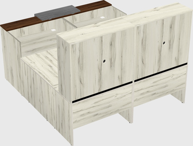 Shared one sided u-shaped reception desk