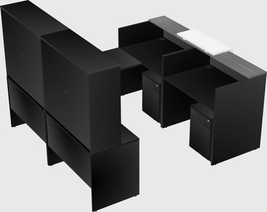 Shared one sided u-shaped reception desk