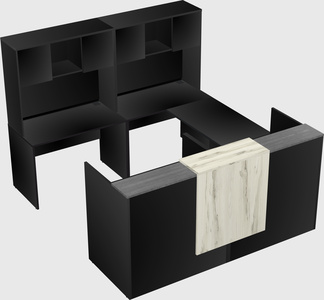 Shared one sided u-shaped reception desk