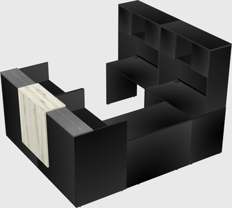 Shared one sided u-shaped reception desk