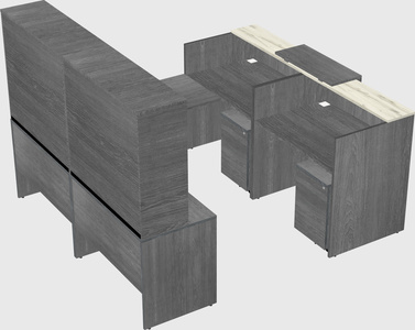 Shared one sided u-shaped reception desk