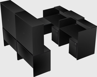 Shared one sided u-shaped reception desk