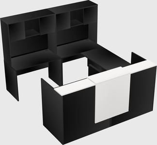 Shared one sided u-shaped reception desk