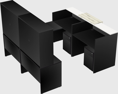 Shared one sided u-shaped reception desk
