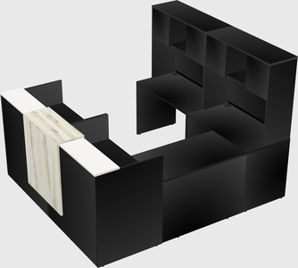 Shared one sided u-shaped reception desk