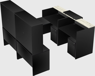 Shared one sided u-shaped reception desk