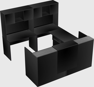 Shared one sided u-shaped reception desk