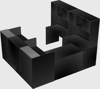 Shared one sided u-shaped reception desk