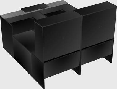 Shared one sided u-shaped reception desk