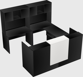 Shared one sided u-shaped reception desk