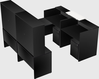 Shared one sided u-shaped reception desk