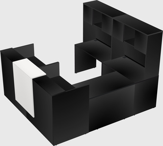 Shared one sided u-shaped reception desk
