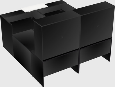 Shared one sided u-shaped reception desk