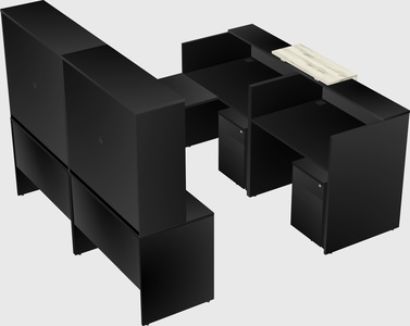 Shared one sided u-shaped reception desk
