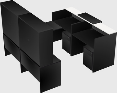 Shared one sided u-shaped reception desk