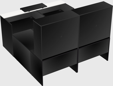 Shared one sided u-shaped reception desk