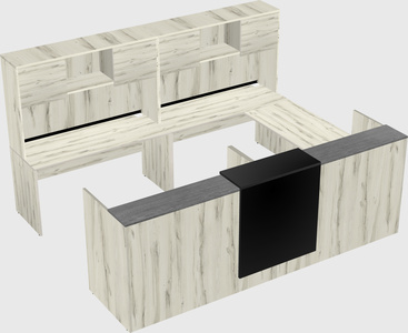 Shared one sided u-shaped reception desk