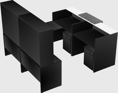 Shared one sided u-shaped reception desk