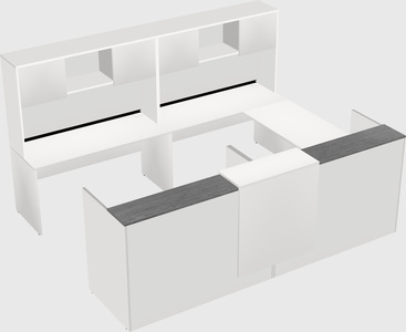 Shared one sided u-shaped reception desk