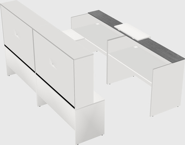 Shared one sided u-shaped reception desk