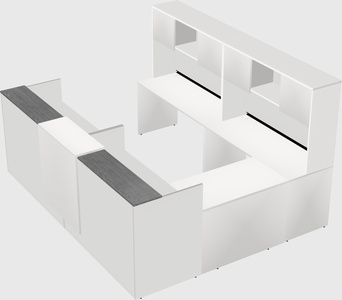 Shared one sided u-shaped reception desk