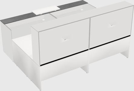 Shared one sided u-shaped reception desk