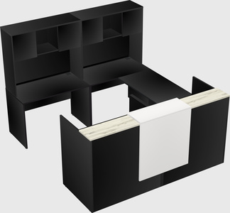 Shared one sided u-shaped reception desk