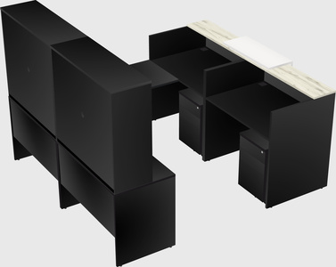 Shared one sided u-shaped reception desk