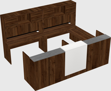 Shared one sided u-shaped reception desk