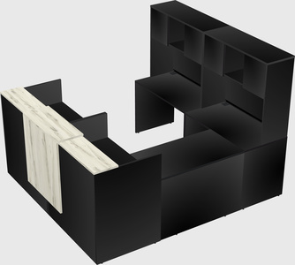 Shared one sided u-shaped reception desk