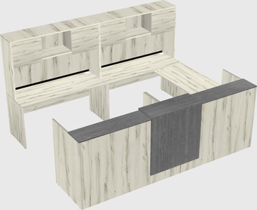 Shared one sided u-shaped reception desk