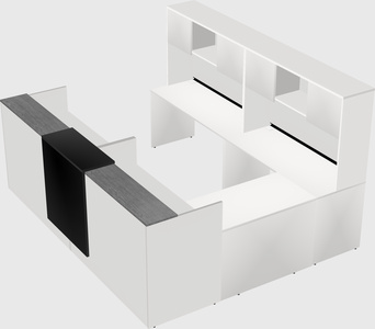 Shared one sided u-shaped reception desk