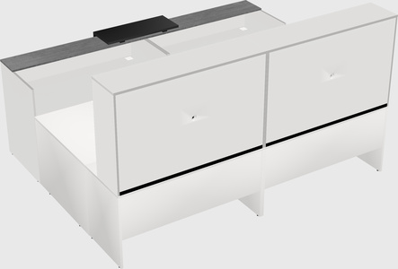 Shared one sided u-shaped reception desk
