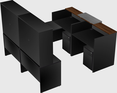 Shared one sided u-shaped reception desk