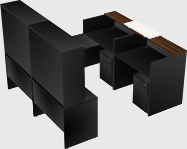 Shared one sided u-shaped reception desk