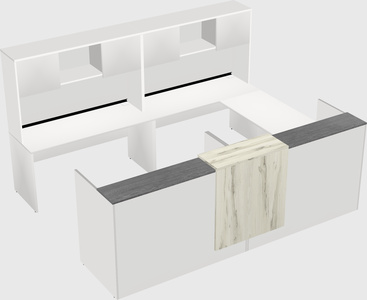 Shared one sided u-shaped reception desk