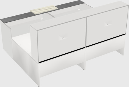 Shared one sided u-shaped reception desk