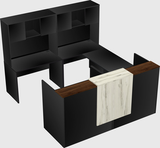 Shared one sided u-shaped reception desk
