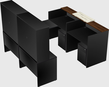 Shared one sided u-shaped reception desk