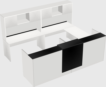Shared one sided u-shaped reception desk