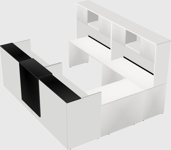 Shared one sided u-shaped reception desk