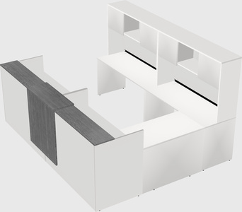 Shared one sided u-shaped reception desk