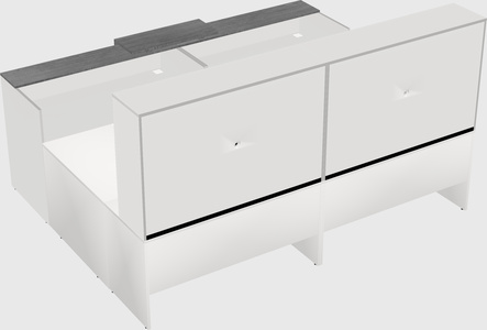 Shared one sided u-shaped reception desk