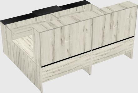 Shared one sided u-shaped reception desk