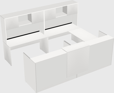 Shared one sided u-shaped reception desk