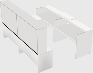 Shared one sided u-shaped reception desk